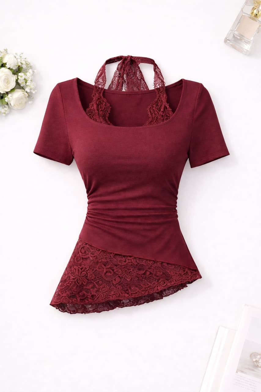Top Encaje M/C